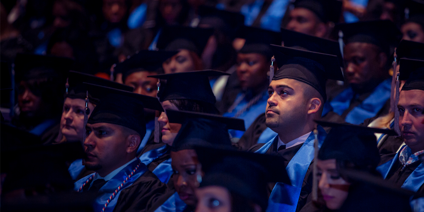 students at commencement ceremony