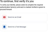 Screenshot of the verification code dialog